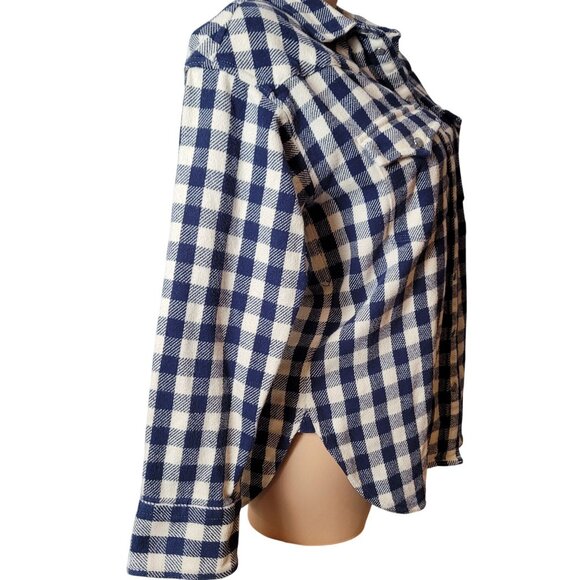 J. Crew Womens Blue & White Checkered Button-Up Shirt - Picture 11 of 15